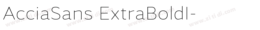 AcciaSans ExtraBoldI字体转换